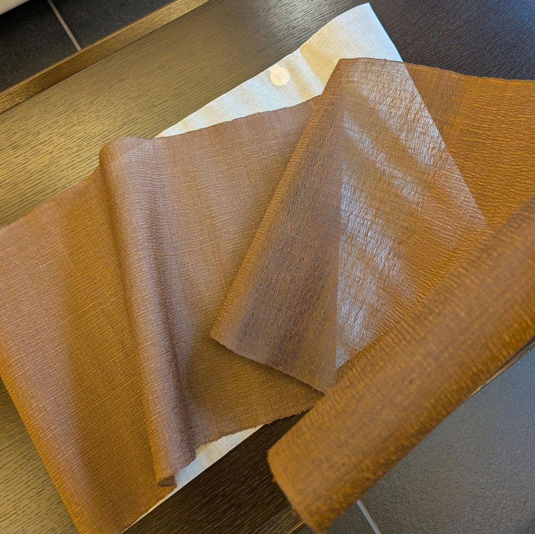 まこと織物　まことのよろけすくい織　手織西陣織名古屋帯反物　絹　新品　31万円