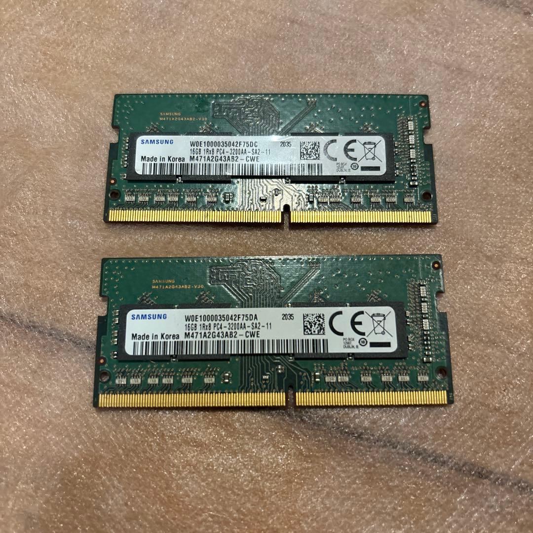 E*L様 Samsung 16GB DDR4メモリ M471A2G43AB2-C