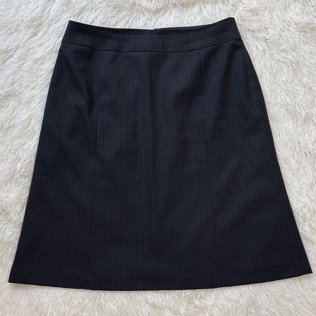 ☆未使用級☆ ウォッシャブル ビジネススーツ ストライプ 機能性 グレー LL