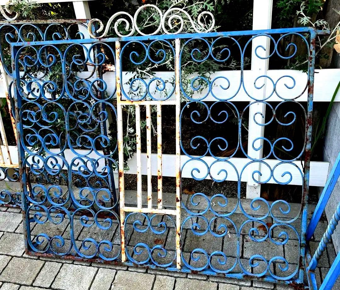 英国アンティークアイアンフェンス2枚セット