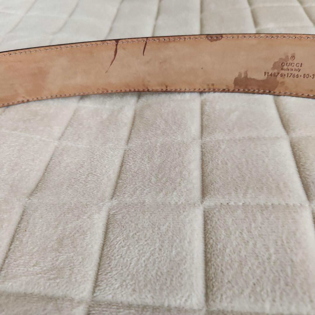 GUCCI GGロゴバックル ブラウンレザーベルト