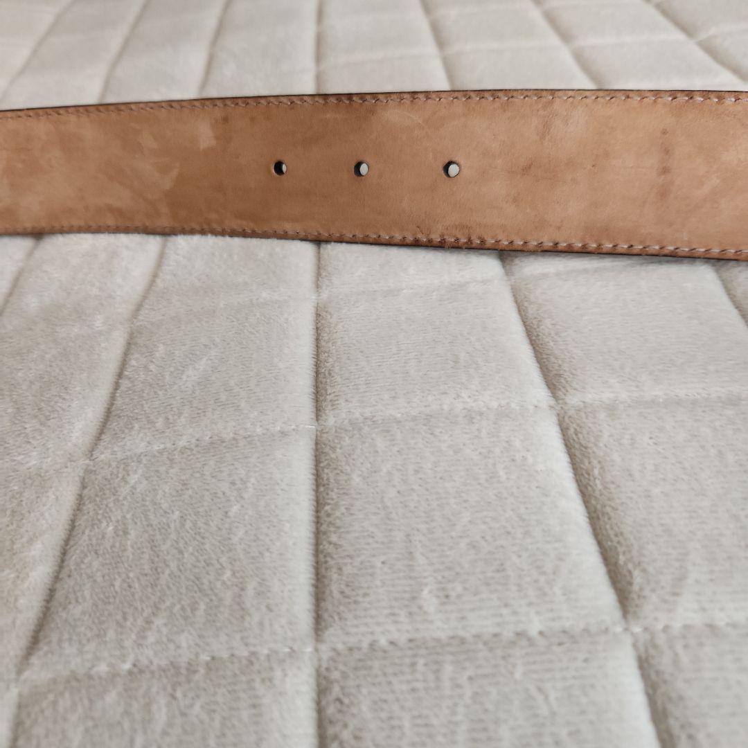 GUCCI GGロゴバックル ブラウンレザーベルト