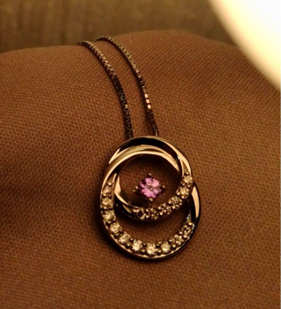 希少石　アレキサンドライトとダイヤモンドのネックレス　宝石鑑別書