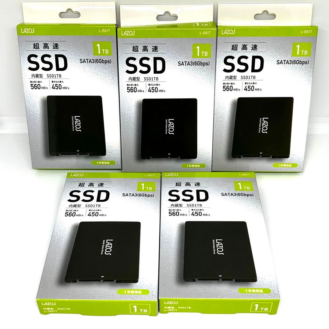 LAZOS 1TB 内蔵型SSD 1TB 5個 L-ISS1T 新品未開封