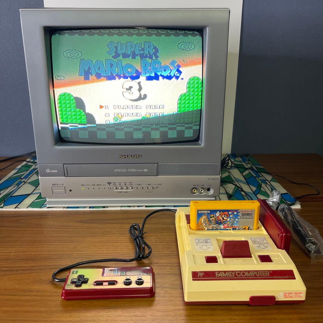【美品】ブラウン管テレビ　SHARP テレビ&VHSビデオVT-14GH10