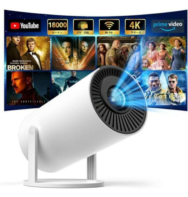 プロジェクター 小型 Bluetooth5.4 ホームプロジェクター 4k対応