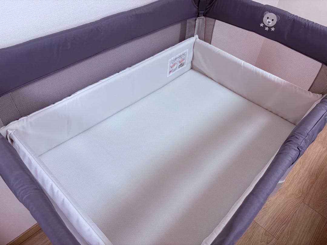 Aprica ココネルエアーAB グレーベアー ベビーベッド