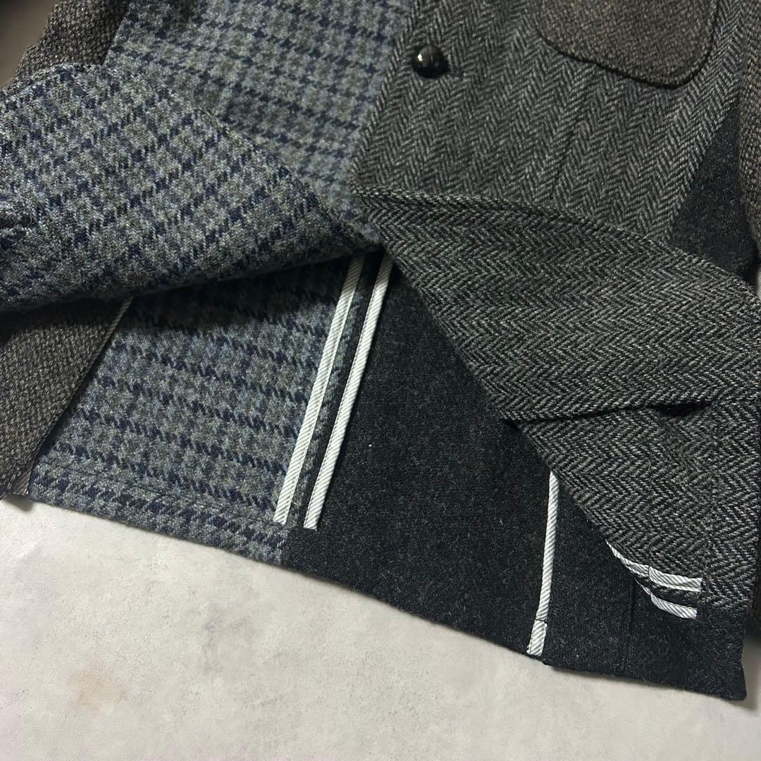 ビューティーアンドユース テーラードジャケット ハリスツイード ヘリンボーン L