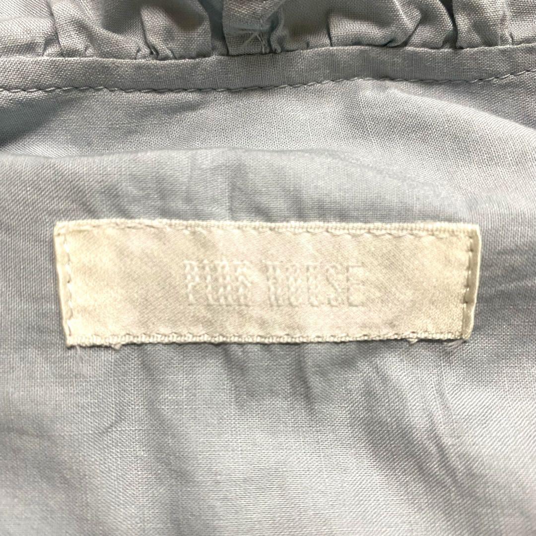 ピンクハウス　オーバーブラウス　ピコフリル　リボン　ピンタック　フード付き