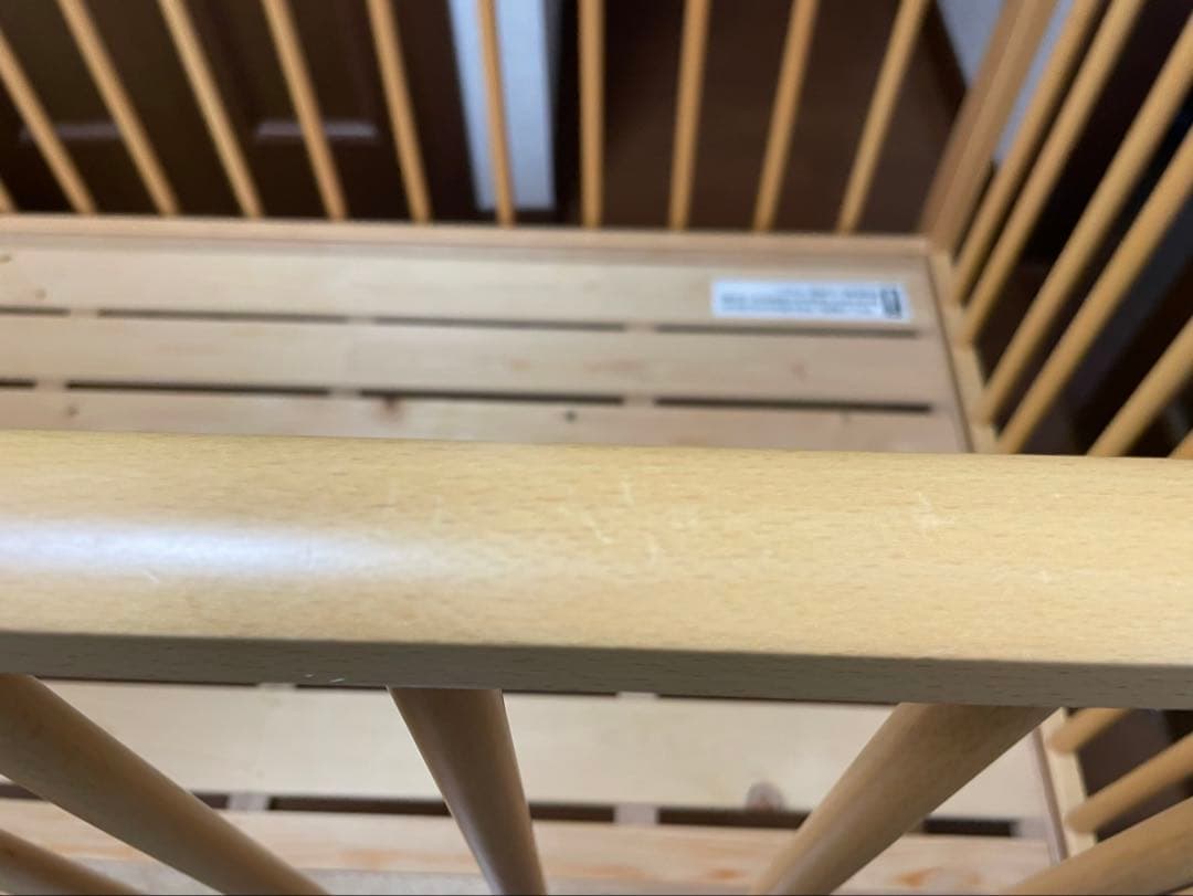 サワベビーC型ステラ　日本製ベビーベッド（サンデシカ　日本製敷布団付き）