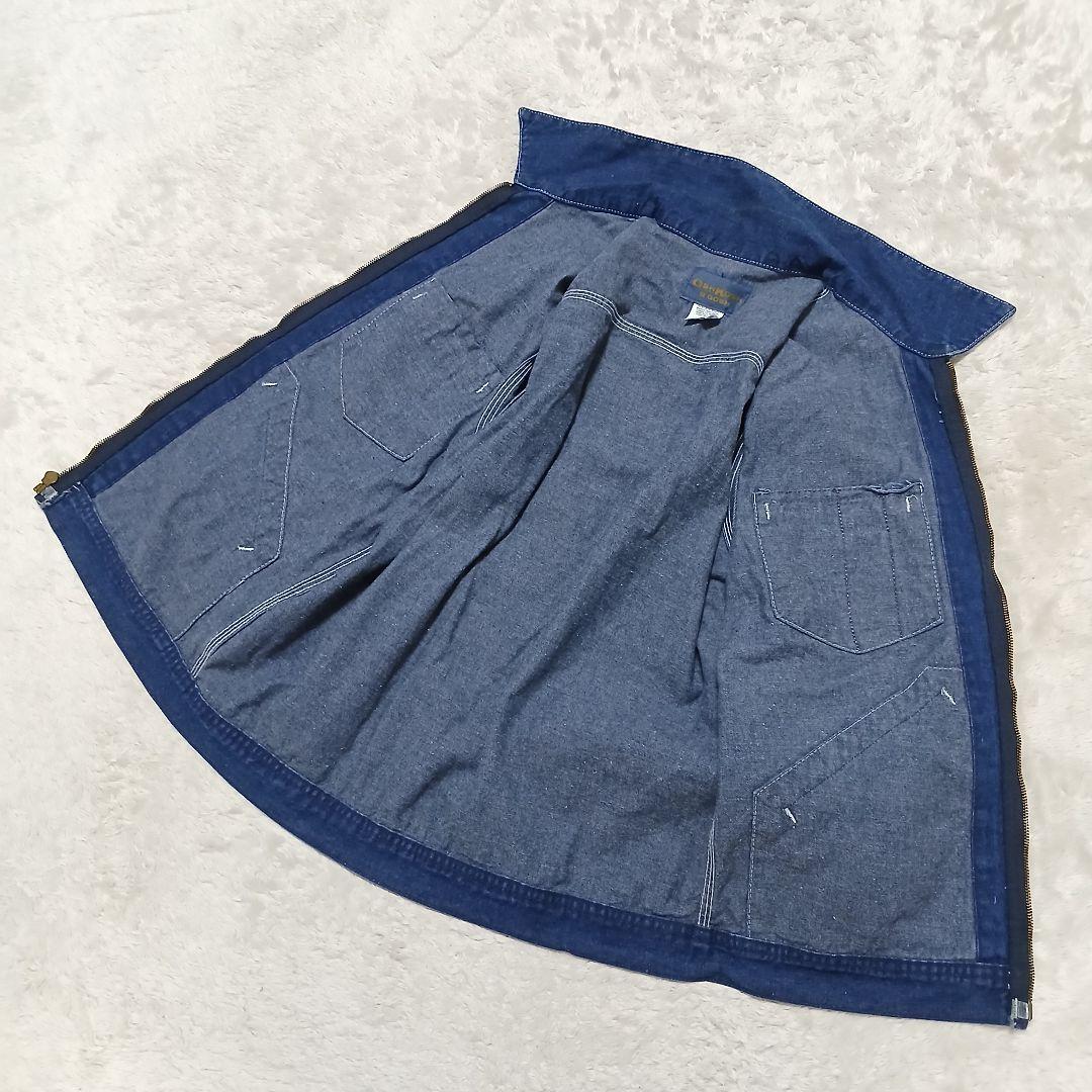 極美品/USA製 70s OSHKOSH ヴィンテージ ジップデニムカバーオール