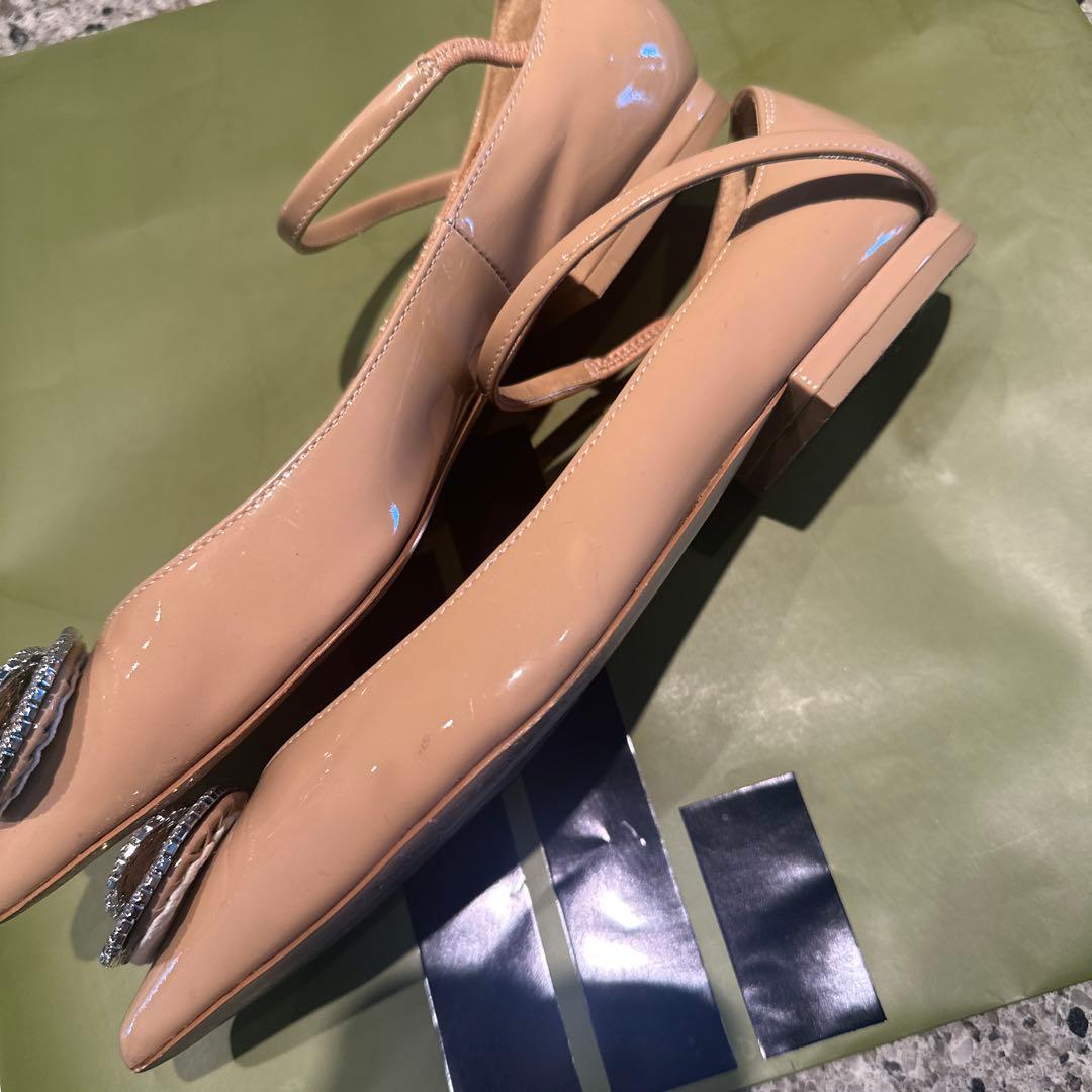 PIPPICHIC 美品　ビジュー付きフラットシューズ