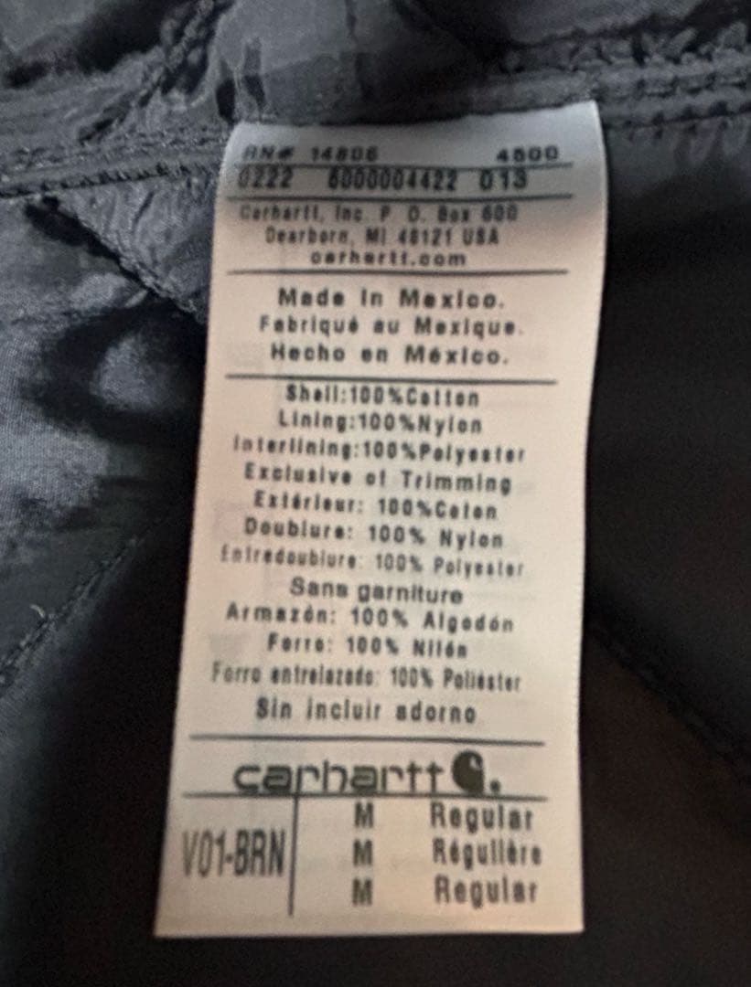 USAカーハートCARHARTT#V01ダックベストブラウン【M】ワークベスト