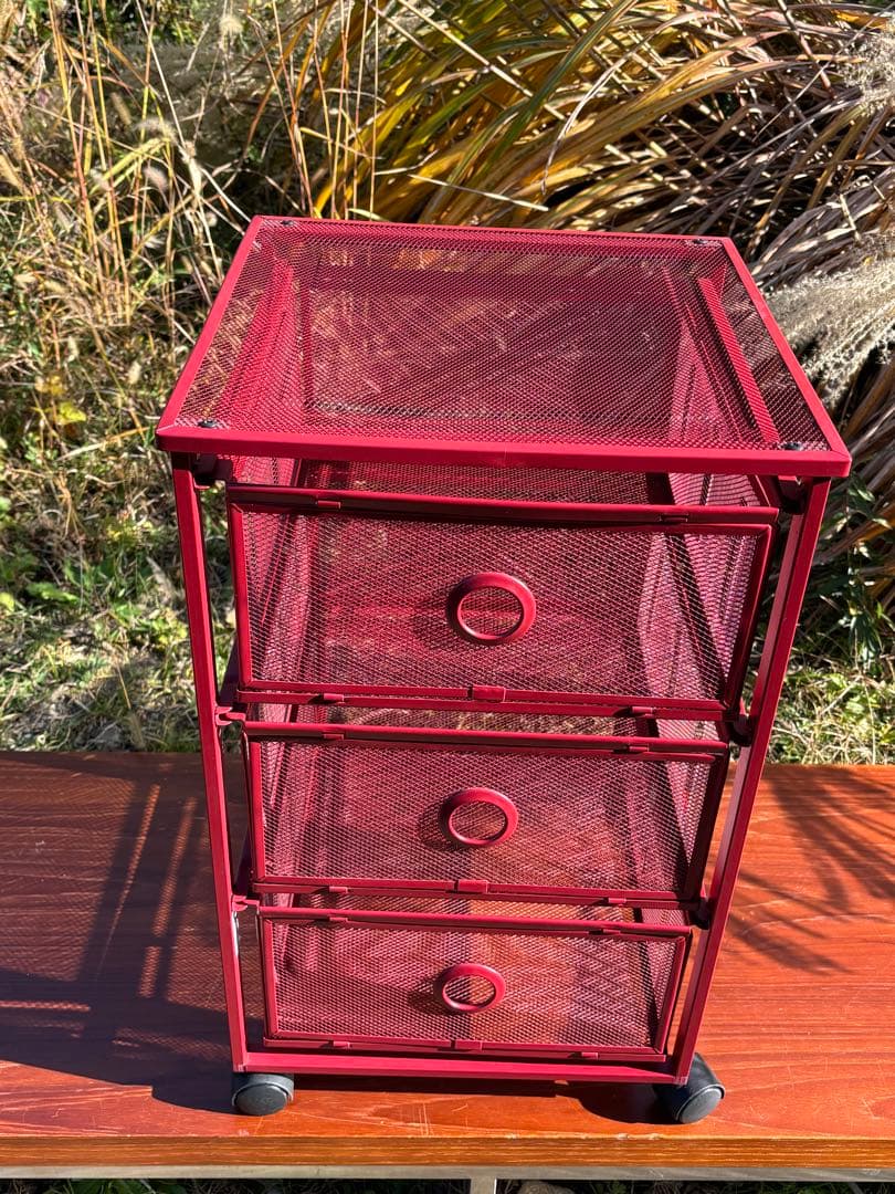 廃盤 稀少品　IKEA ANDY 赤 キッチンワゴン ポストモダン
