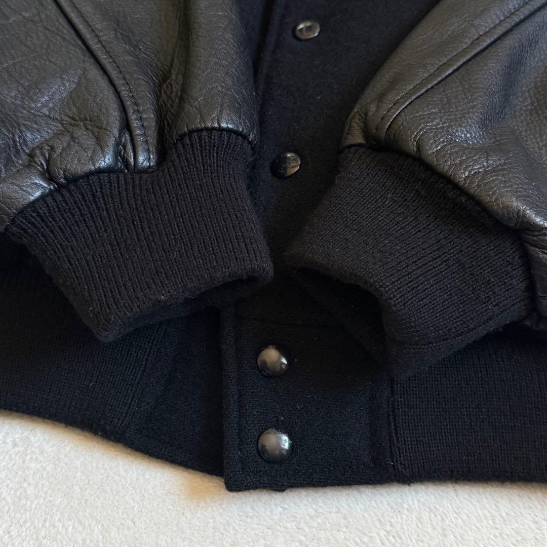 VAN スタジャン レザースリーブ ビックワッペン ビンテージ L