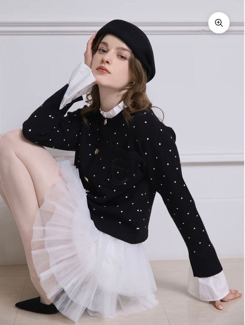 新品　EIMY ISTOIRE Attached collar カーディガン