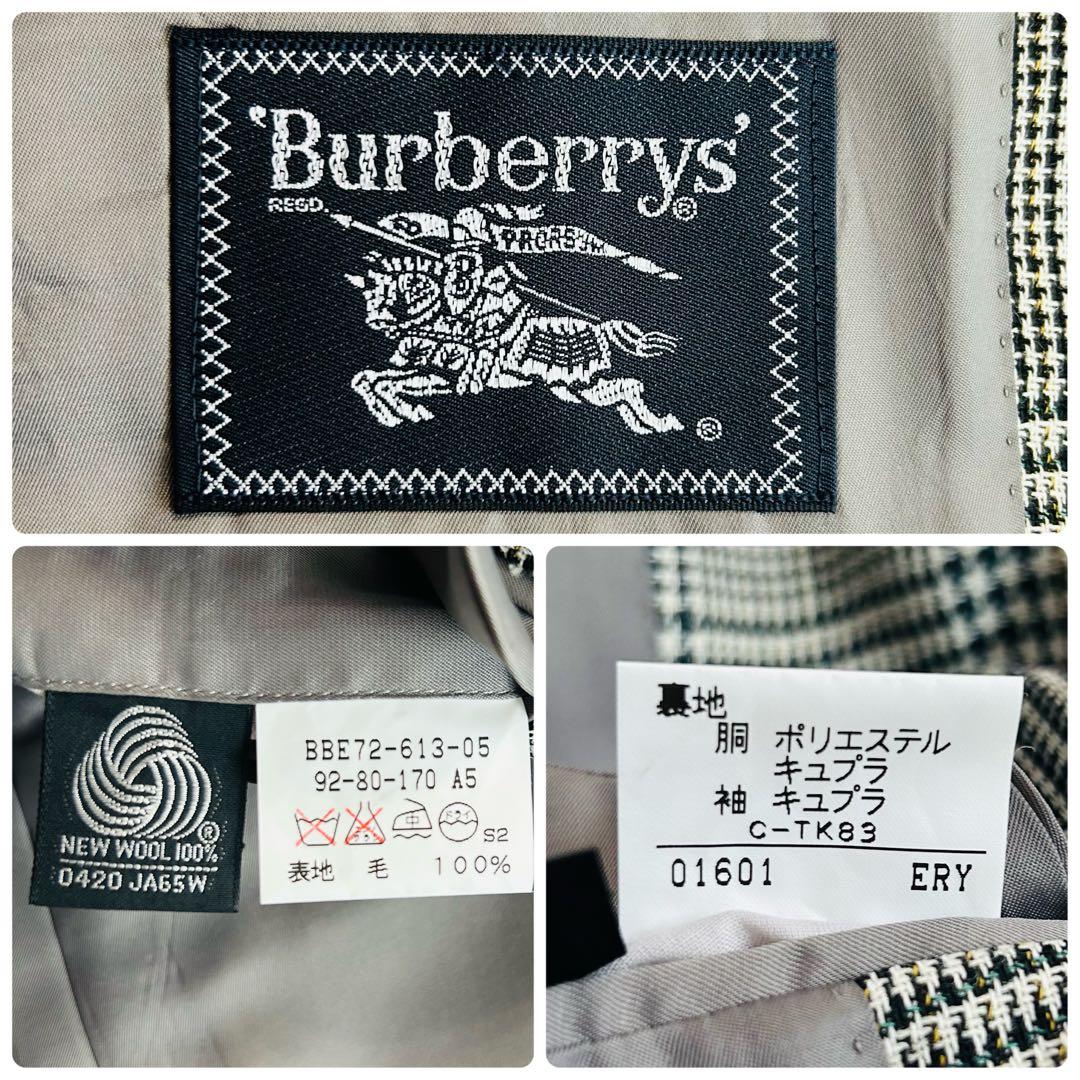 【極美品】バーバリーズ テーラードジャケット グレンチェック シングル M