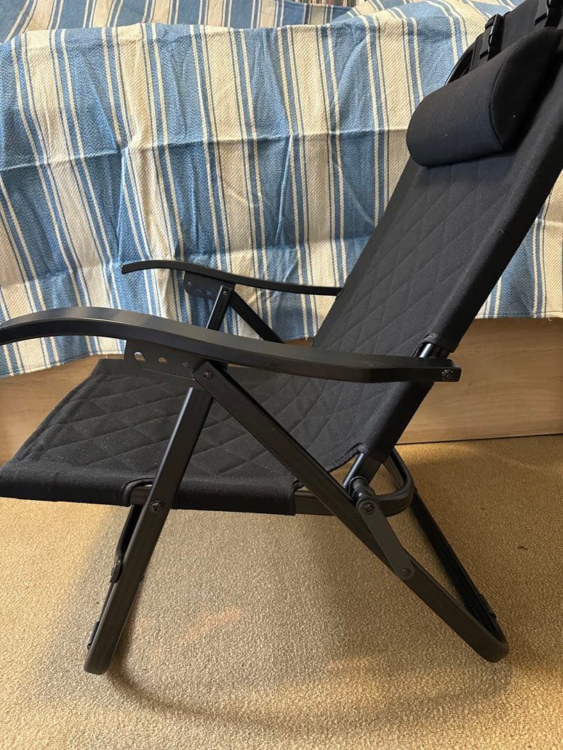 R/cr リクライニングローチェア ブラック 2脚セット