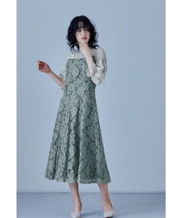 美品 niana ニアナ パーティードレス L 大きい ゆったりオケージョン