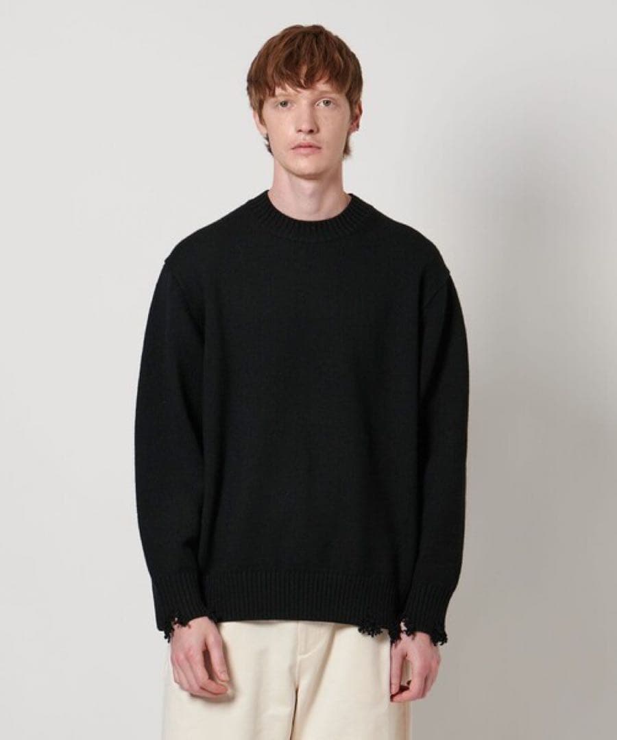 LOEFF 5ゲージ ダメージ ニット プルオーバー UNISEX