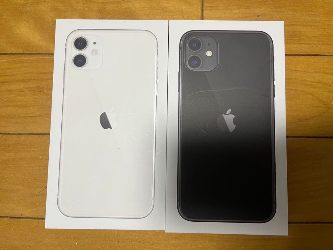 【2台箱付き】iPhone11 128GB 黒＆白 初期化済み