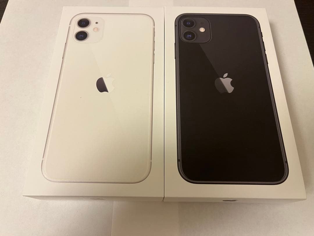 【2台箱付き】iPhone11 128GB 黒＆白 初期化済み