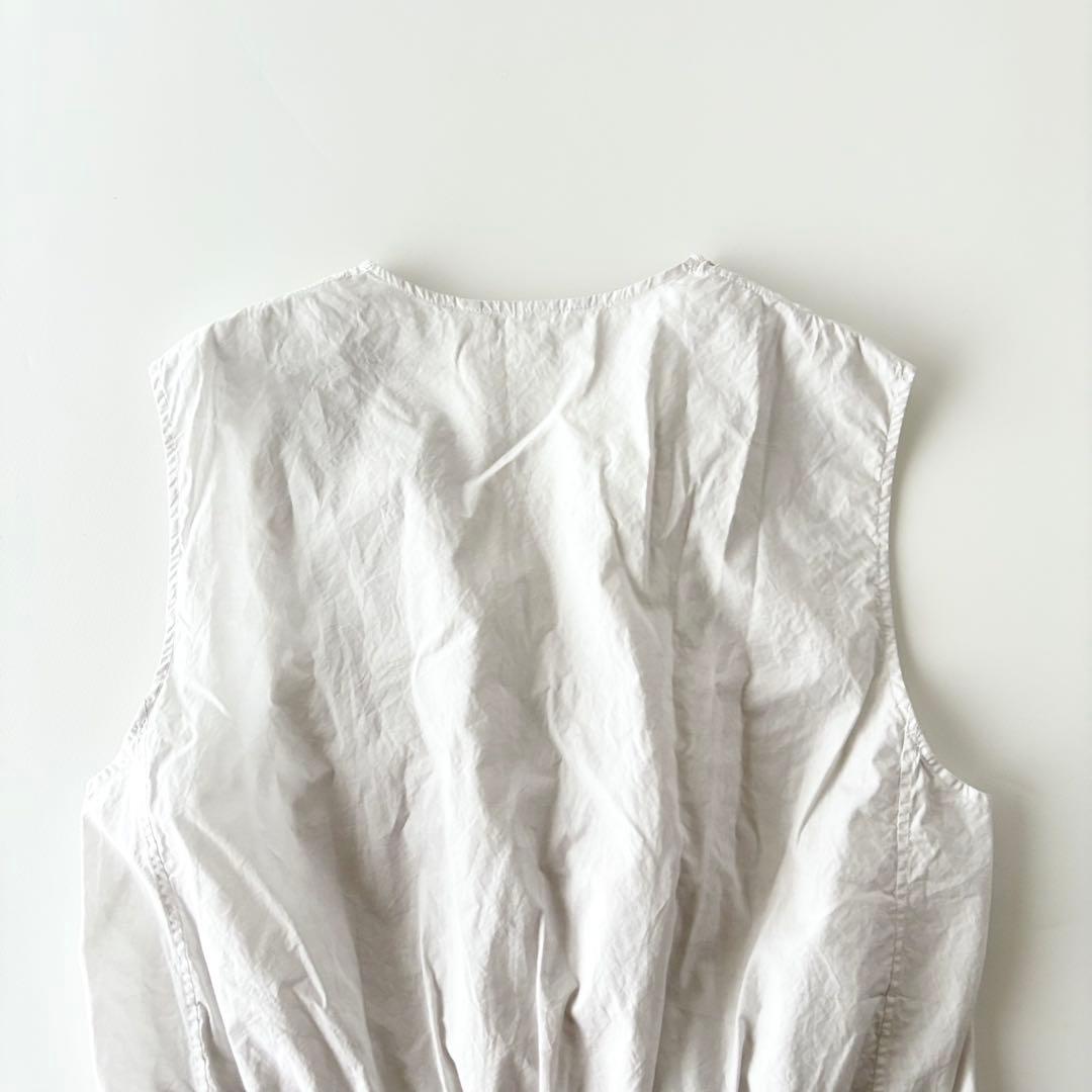 TOUJOURS　トゥジュー　リンクル　コットン　ペーパークロス　レース　ジレ