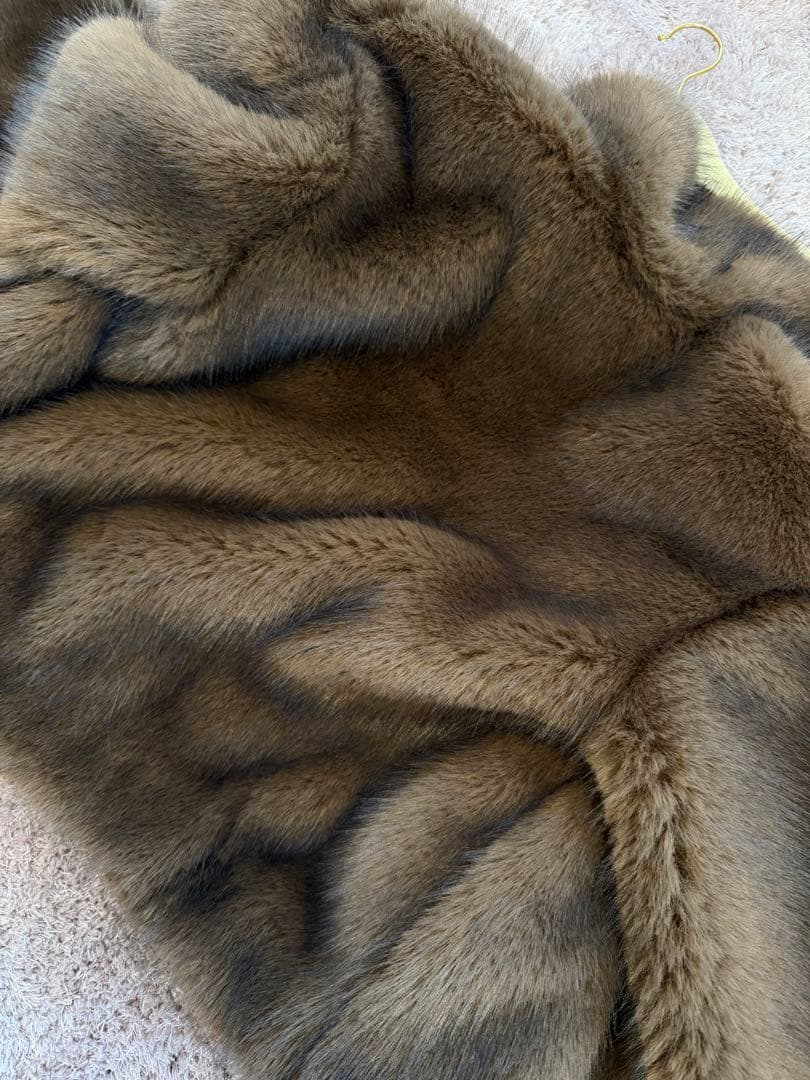 スナイデル ファー ショート コート ブラウン