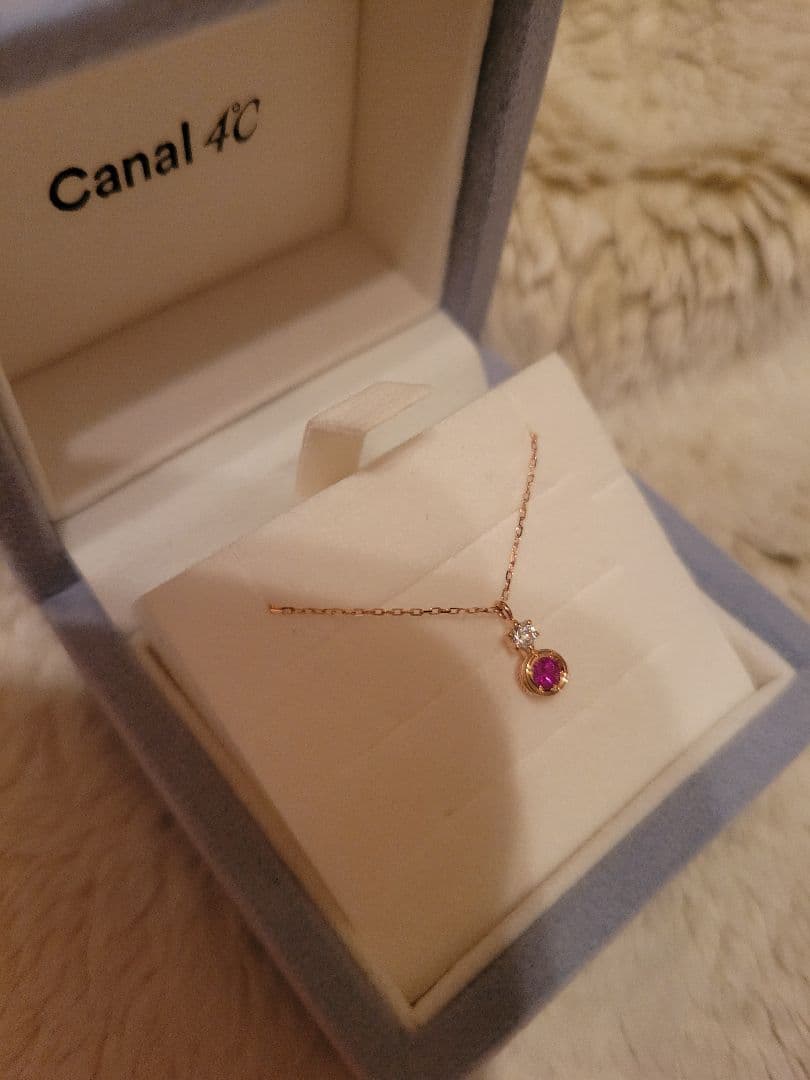 N*L様 Canal ４℃ K10ピンクゴールド ネックレス ルビー 7月誕生石