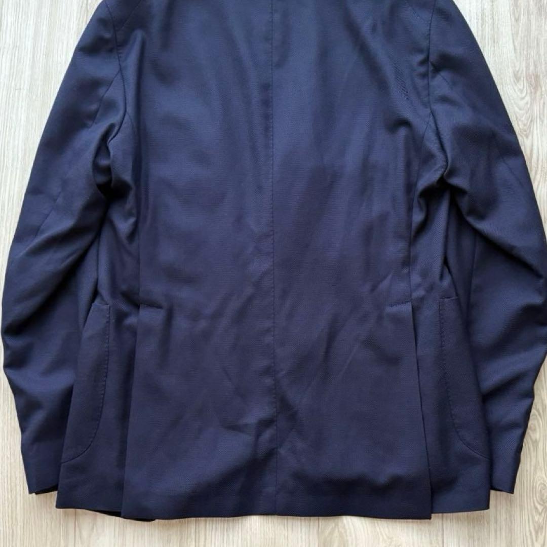 【美品】タリアトーレ アンコンジャケット ブレザー ホップサック ネイビー 48
