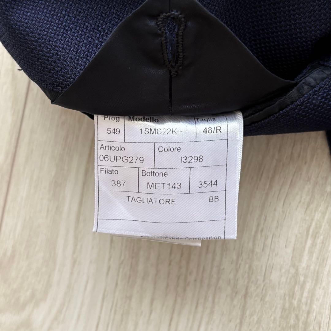 【美品】タリアトーレ アンコンジャケット ブレザー ホップサック ネイビー 48