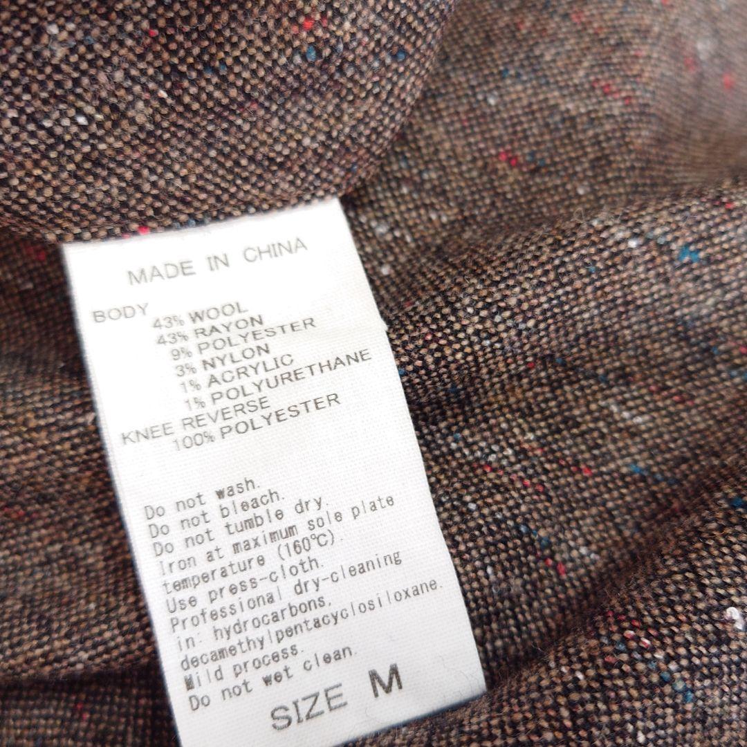 ADAM ET ROPE' ハードクロス 2プリーツ スラックス