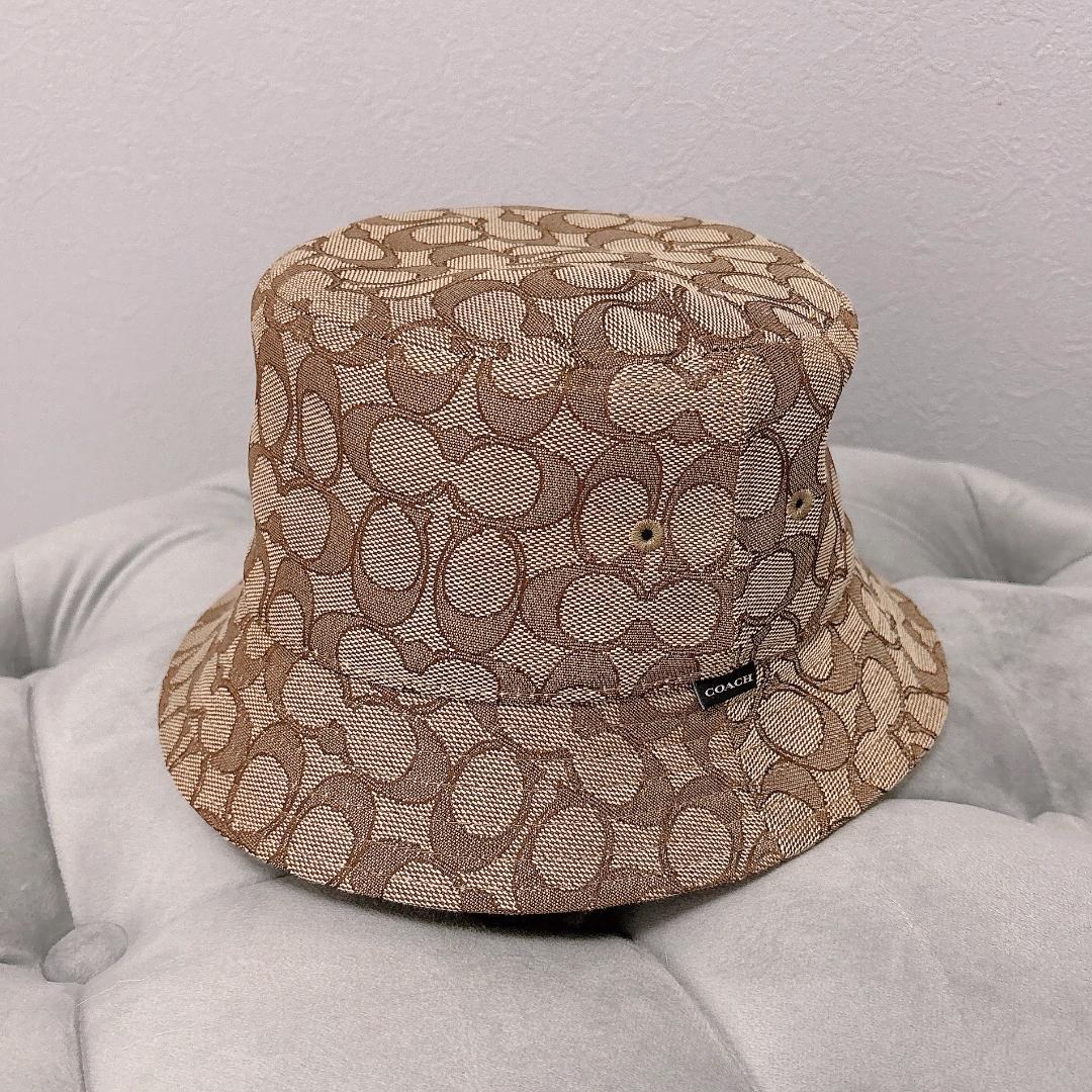 最終値下！ COACH シグネチャー ジャガード バケハ カーキ ベージュ 帽子