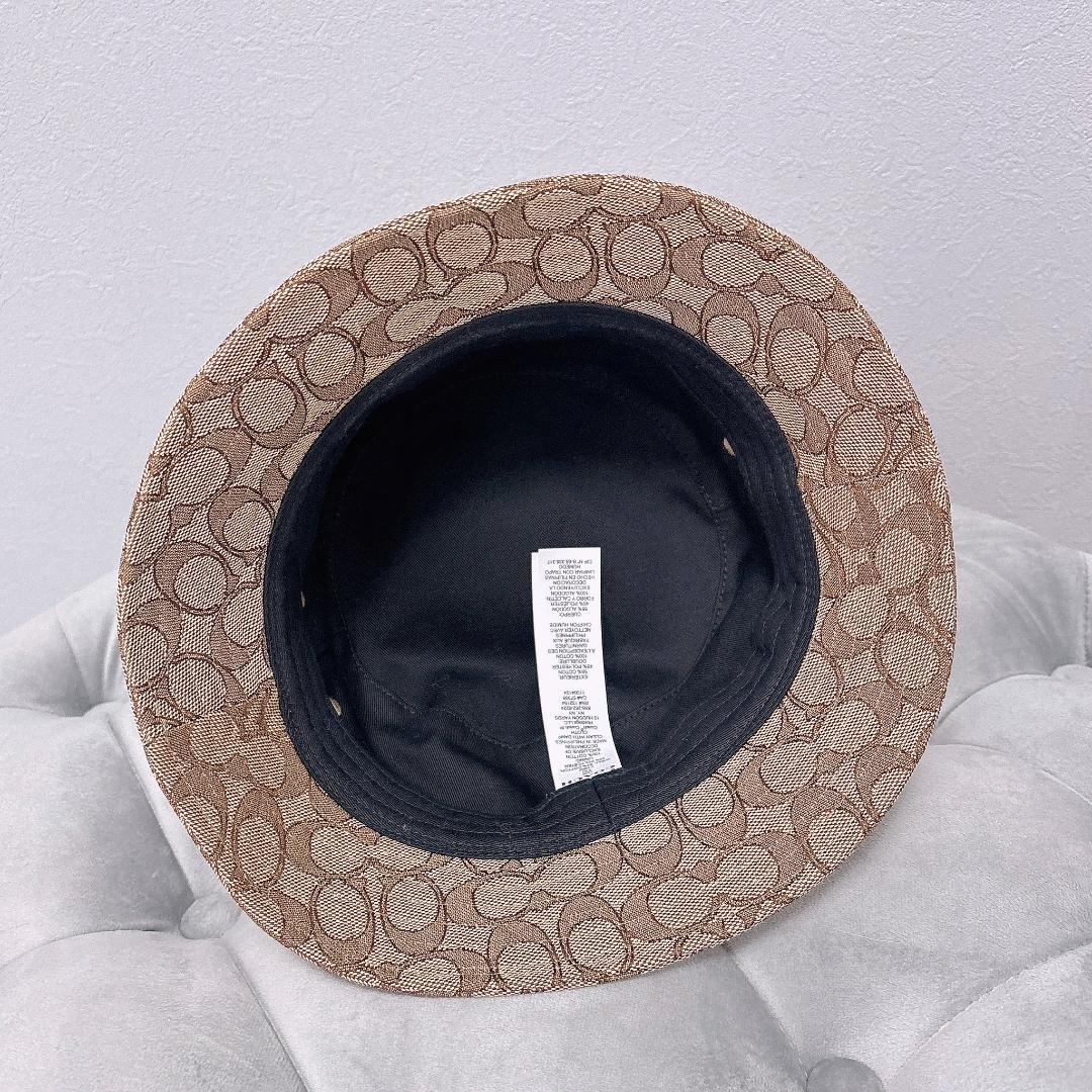 最終値下！ COACH シグネチャー ジャガード バケハ カーキ ベージュ 帽子