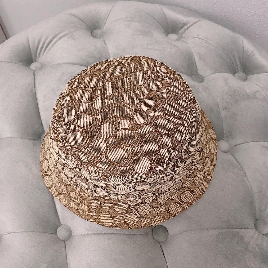 最終値下！ COACH シグネチャー ジャガード バケハ カーキ ベージュ 帽子