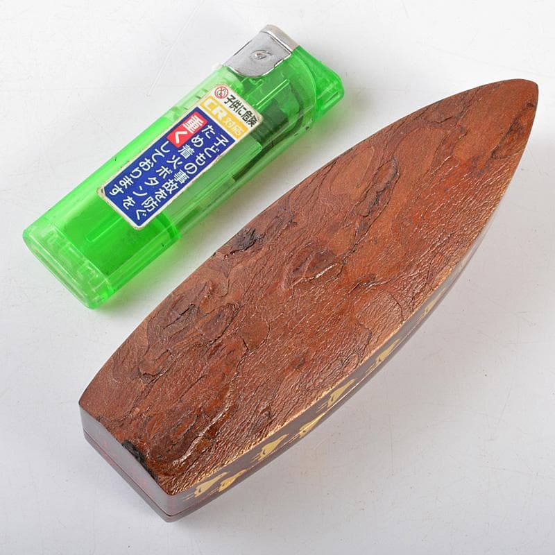 そうき 蒔絵師　中村秀甫作　又妙斎好　蜑少女　舟香合　共箱　V　4909