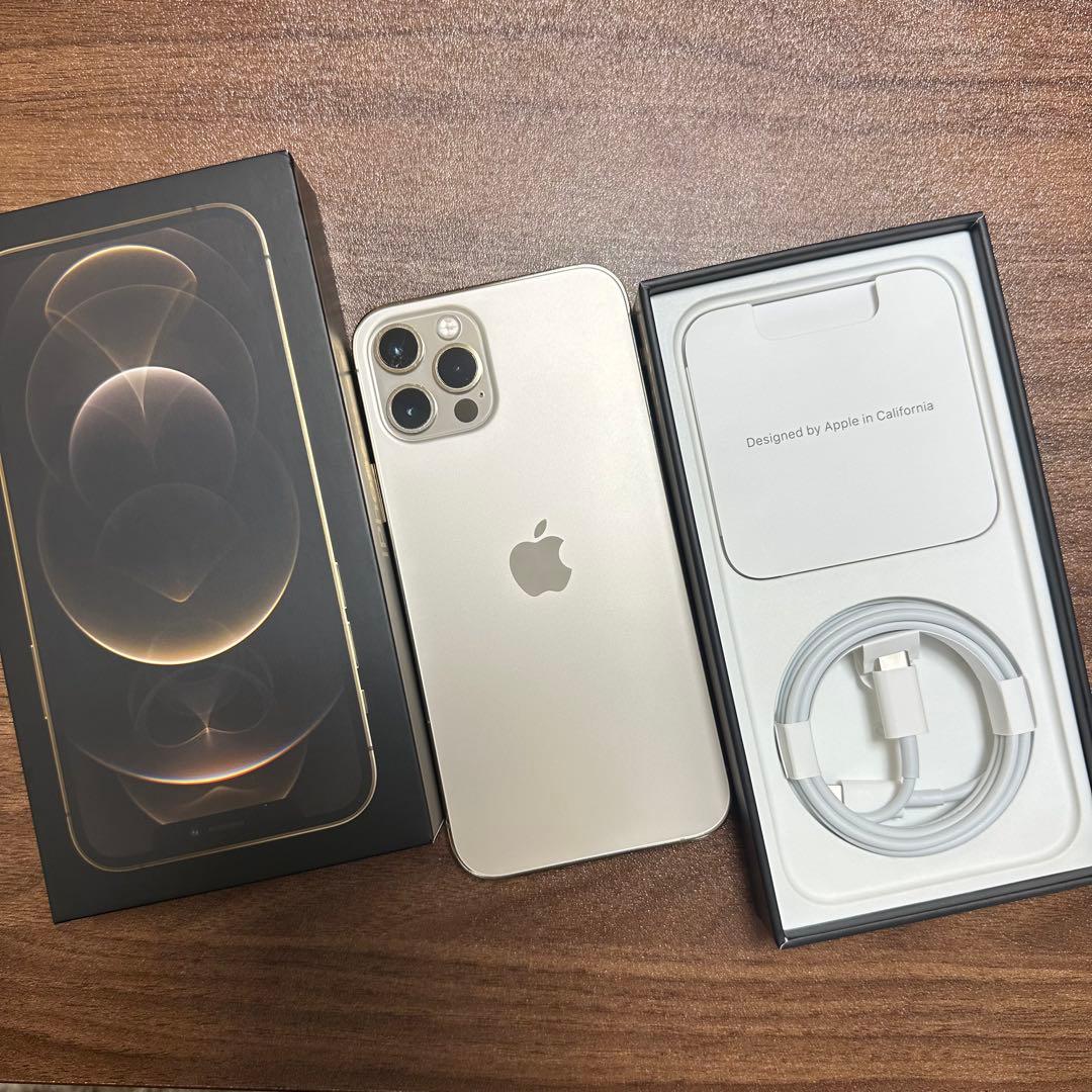 iPhone 12proゴールド本体　箱、Lightningケーブル付き