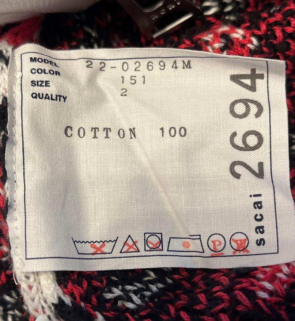 sacai サカイ 22ss bandana knit