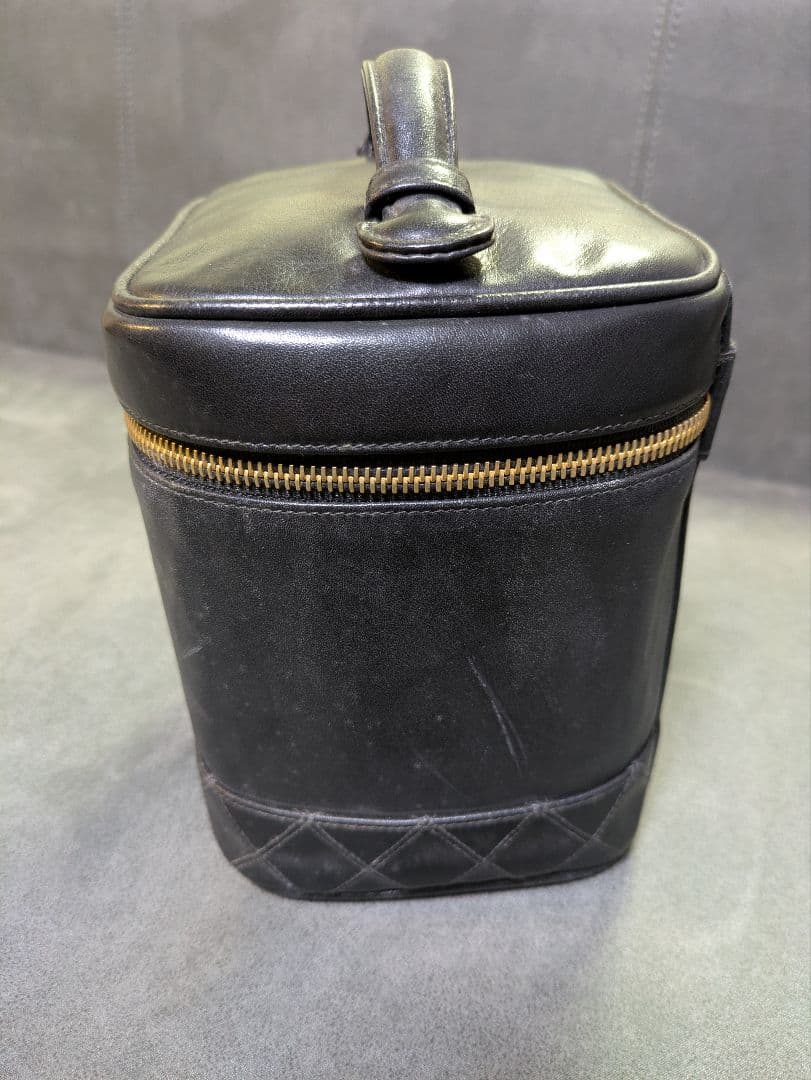 CHANEL　バニティバッグ　ビコローレ　黒　ラムスキン