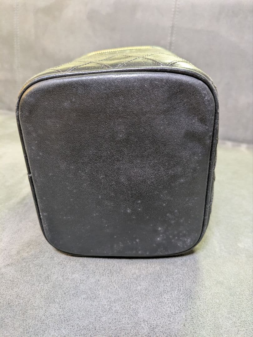 CHANEL　バニティバッグ　ビコローレ　黒　ラムスキン