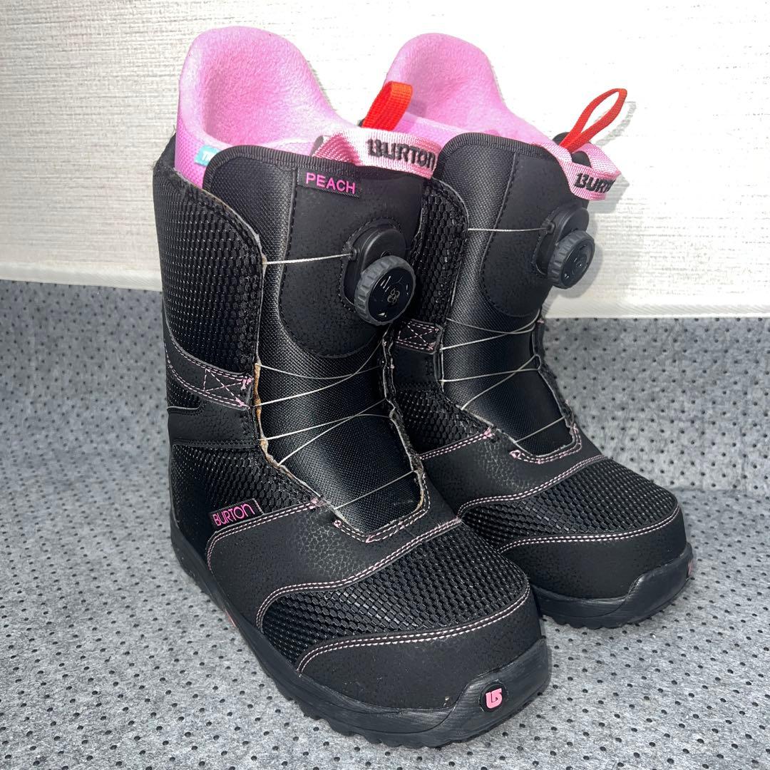 数回使用 24cm BURTON PEACH BOA スノーボードブーツ