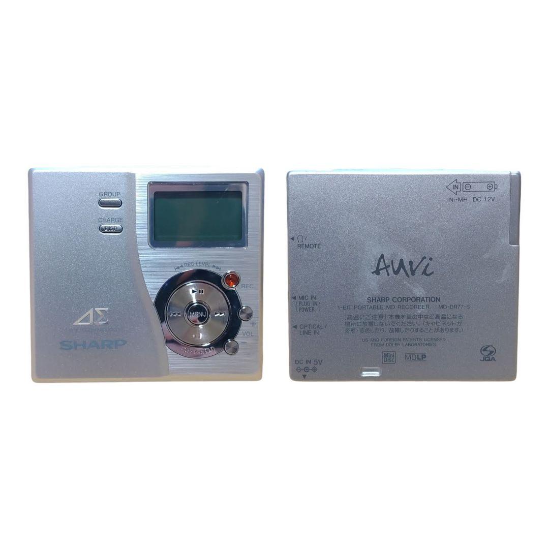 シャープ　MDLP　ポータブルMDレコーダー　MDウォークマン　MD-DR77