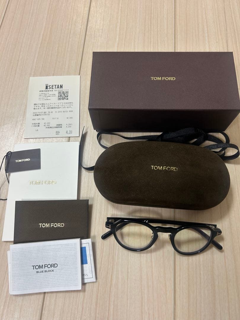 TOM FORD TF5762-D-B ブルーライトカット　メガネ　サングラス