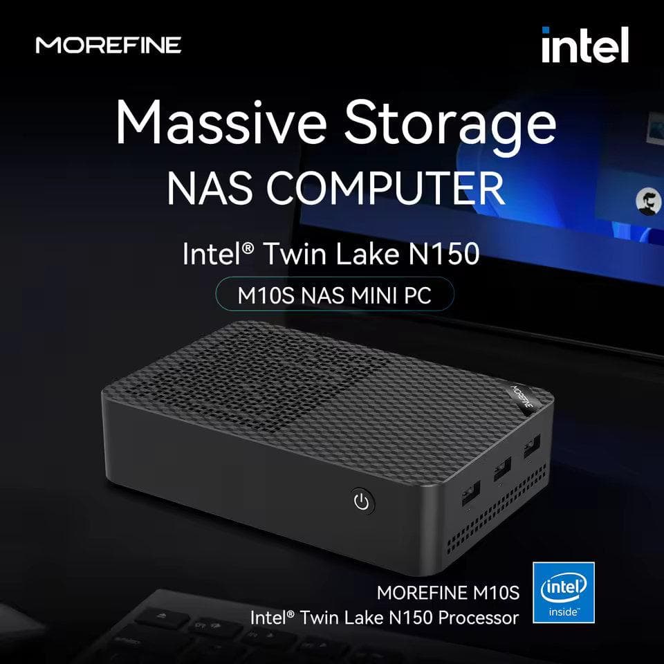 ミニPC MOREFINE M10S MINI NAS N150 - 4TB NVME