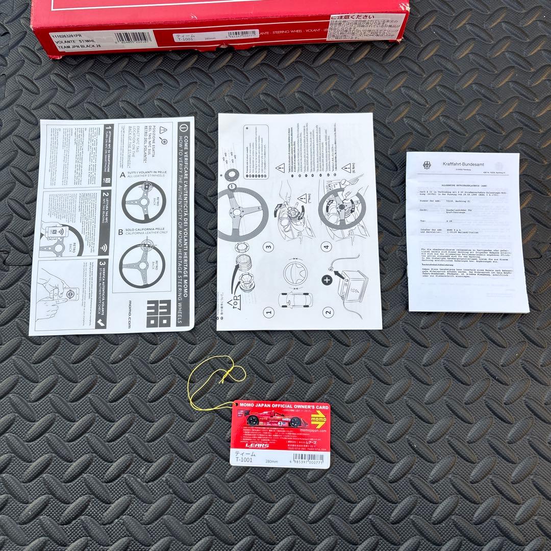 momo tuner 32 ステアリングホイール 黒 レザー 美品 訳あり