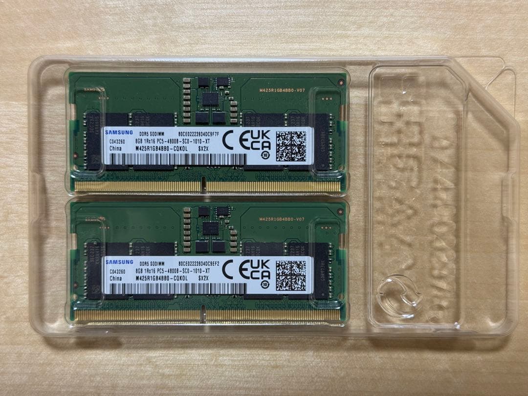Samsung DDR5-4800 SODIMM 16GB (8GBx2枚)