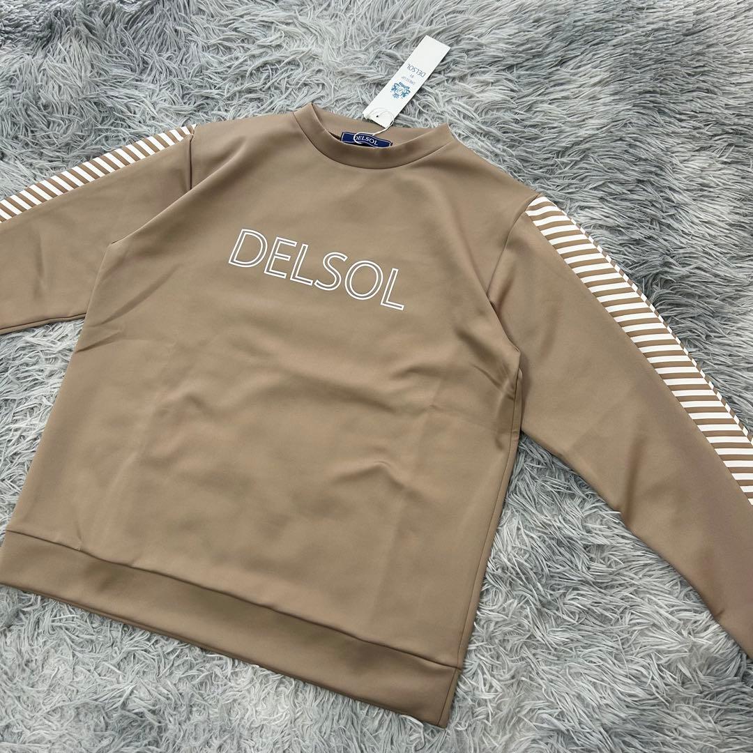 新品　デルソルゴルフ　セットアップ　スウェット　スカート　ヘリンボーン　ベージュ