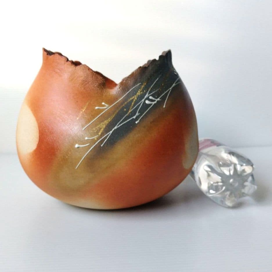 信楽焼 陶芸家 大原薫 伝統工芸士 花器 壷 生け花 フラワーベース