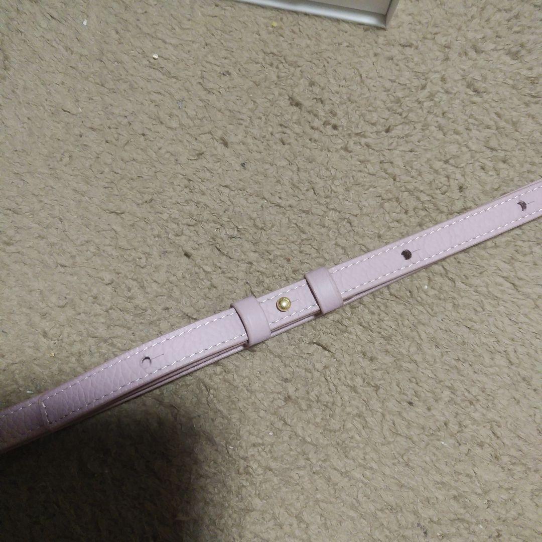 DEMIU 薄紫 手帳型ケース ストラップ付き