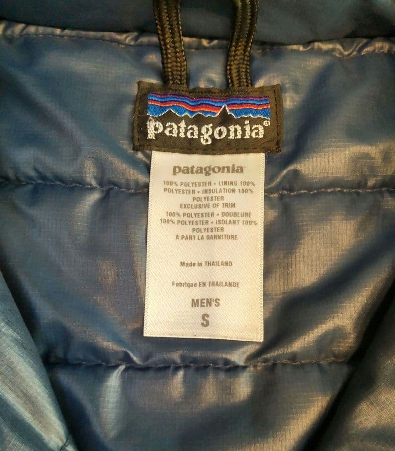 2007年製 patagonia マイクロパフフーデッド 収納袋付 S ブルー